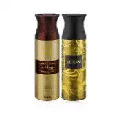 AJMAL Wisal Dhahab and Aurum Deodorant Spray - Pack of 2 (200ml Each)