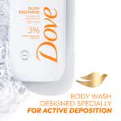 Dove 3% Brightening Serum + Vitamin C Glow Recharge Serum Body Wash, (300ml)