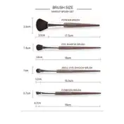 Allure Chocolate Brown Makeup Brush Set - (4Pcs)