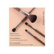 Allure Chocolate Brown Makeup Brush Set - (4Pcs)