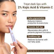 Sereko 2% Kojic Acid Pigmentation Lip Balm for Dark Dry and Chapped Lips - Affogato (8 g)