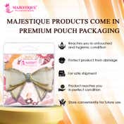 Majestique Glitter Crystal Finish Hair Bow Clip - Golden