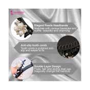 Majestique Stylish Braided Double Layer Twist Plait Plastic Headband with Elegant Flower