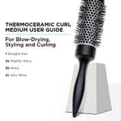 Denman Medium Hot Curl Brush 38mm D75 - Black & White