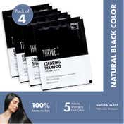 Thriveco Coloring Shampoo - Natural Black (4 pcs)