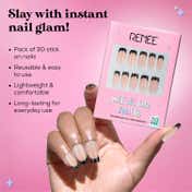 RENEE Stick On Nails - French Nails 15 (Pack of 30)