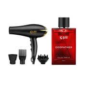 Beardo Studio Professional Tornado Hair Dryer 2000w & Godfather Eau De Parfum Combo (100 ml)
