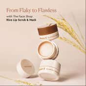 The Face Shop Vitamin E Korean Soothing Rice Lip Mask with Shea Butter for Soft, Hydrated Lips (5 g)