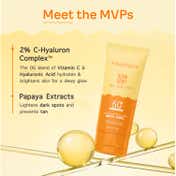 Aqualogica Glow+ Dewy Lightweight Sunscreen Gel SPF 50+ PA++++ with Papaya & Vitamin C (80 g)