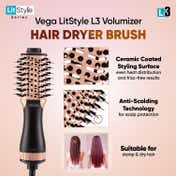 Vega Litstyle L3 Volumizer Hair Blow Dryer Brush with 3 Heat-2 Speed Settings (VHSD-03)