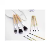 Bronson Professional Super Soft Bristles HD Finish Bamboo Makeup Brush Set with Pouch (11 pcs)