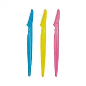 Bronson Professional Eyebrow and Face Razor Set (3 pcs)