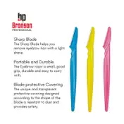 Bronson Professional Eyebrow and Face Razor Set (3 pcs)