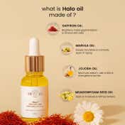 BiE Halo Saffron Face Oil - Brightens Skin,Targets Pigmentation & Wrinkles (10 ml)