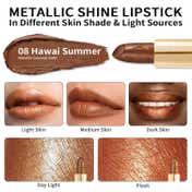 Oulac Metallic Shine Lipstick - 08-Hawaii Summer (4.3 g)