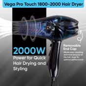 VEGA Pro Touch 2000W with Cool Shot Button 2 Heat/2 Speed Settings & 2 Nozzles (VHDP-02)