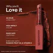Mamaearth Luxe Matte Long Stay Lipstick with Passion Fruit Oil - Red Espresso (2 g)