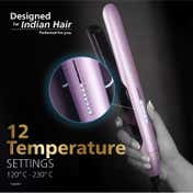 Philips One Stroke Hair Straightener 50% Faster 3 Days Salon-Like Hair Designed for Indian Hair