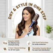 Vega Pro Volumizer Hair Blow Dryer Brush with 3 Heat-2 Speed Settings (1200W, VHSD-02)