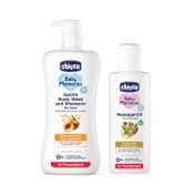 Chicco BM Gentle Bodywash & Shampoo (500 ml) + Chicco BM Massage Oil (200 ml) Combo