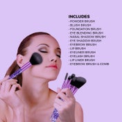 Beautiliss Professional Glitter Dust Makeup Brush with Storage Case (12 pcs)