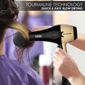 VEGA Professional Pro Dry 1800-2000W Hair Dryer with 3 Heat-2 Speed Settings Gold (VPVHD-04)