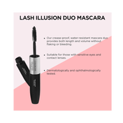 Colorbar Lash Illusion Mascara Duo - 001 Carbon Black (4 ml)