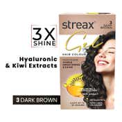 Streax Gel Hair Color for Women - Dark Brown 3 (150 ml)