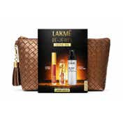 Lakme Bejewel Festive Trio  Liquid Lip - Nude Sparkle Eye Tint - Quartz and Setting Spray (4 pcs)