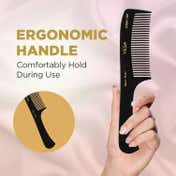 Vega Handcrafted General Grooming Hair Comb Made with Cellulose Acetate (HMBC-203)