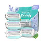 LetsShave Evior 6 Body Razor Blade - Twin Three Blade Design Blade ( 4 pcs)