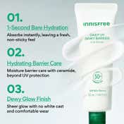 Innisfree Daily UV Dewy Barrier Sun Serum SPF 50+ PA++++ Set with Keychain (3 pcs)