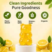Purna Gummies Vitamin C Lemon Gummies with Vitamin D3 and Zinc for Immunity & Clear Skin (30 pcs)