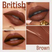 Lakme Bejewel 3D Matte Slim Bullet Lipstick with Vitamin E for Hydrated Lips - British Brown (3.6 g)