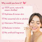 WishCare 100% Pure and Natural Kannauj Rose Water Face Toner For Glowing Skin (200 ml)