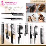 Majestique Professional Hair Styling Comb Set (10 pcs)
