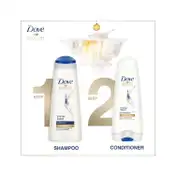 Dove Hair Therapy Intense Repair Shampoo (650 ml) + Daily Shine Conditioner (175 ml) Combo