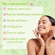 WishCare 2% Salicylic Acid Face Wash with AHA and Tea Tree Oil Control Reduces Sebum & Acne (100 ml)