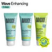 Moxie Beauty Wavy Essentials Travel Trio - Shampoo, Conditioner & Leave-in Conditioner for Wavy Hair