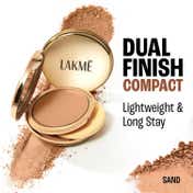 Lakme 9To5 Double Duty Dual Finish Compact, Foundation +Compact, Lightweight &Longstay, Sand - (9 g)