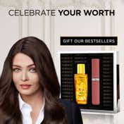 L'Oreal Paris Worth It Gift Box With Liquid Lipstick 635 & Hair Serum (2 pcs)