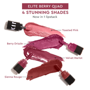 KIRO Four Play Non Stop Airy Matte Liquid Lip - Elite Berry Quad (6 ml)