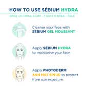 Bioderma Sebium Hydra Moisturizer for Oily, Acne-Prone Skin with Ceramides for 24H Hydration (40ml)