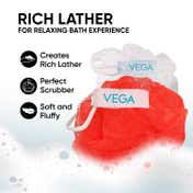 VEGA Mini Loofah for Men & Women Exfoliating Bath Sponge for Dead Skin Removal Pack of 2 (BA-3/12)