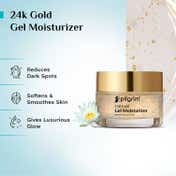 Pilgrim 24K Gold Lightweight Gel Face Moisturizer With Hyaluronic Acid & Alpha Arbutin (50ml)