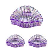 Majestique Shell Clutcher Hair Clips with 1 Large and 2 Small Clips - Blue (3 pcs)