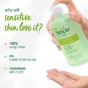 Simple Refreshing Facial Wash 100% Soap Free Perfect for Sensitive Skin (250 ml)