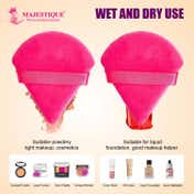 Majestique Pizza Triangle Make-Up Powder Puff Set (6 pcs)