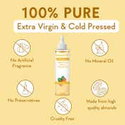 WishCare 100% Pure Cold Pressed Badam Rogan Sweet Almond Oil, Strong Hair and Glowing Skin (200 ml)