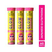 Chicnutrix Glow Glutathione Skin Brightening & Even-Tone Skin Tablets Strawberry & Lemon (3 pcs)